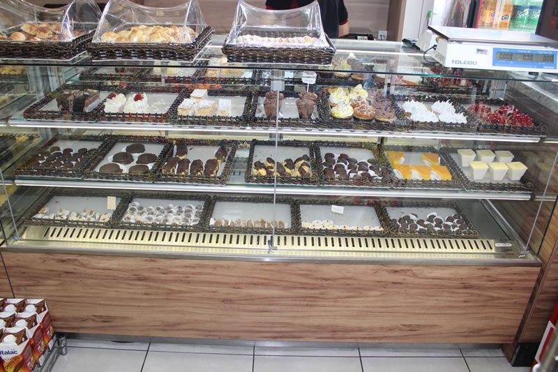 expositor balcão frio padaria