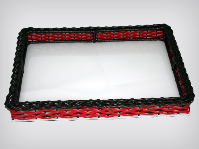 expositor de pão retangular em vime