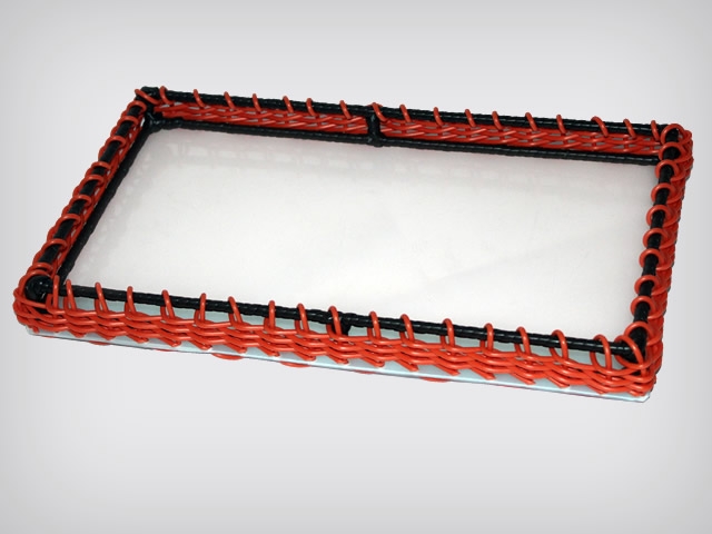 expositor retangular em vime sintético