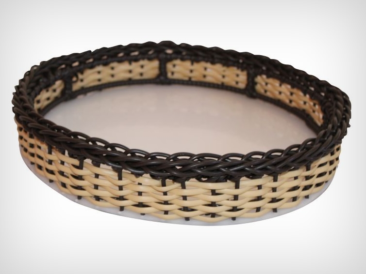 expositor em vime mercado