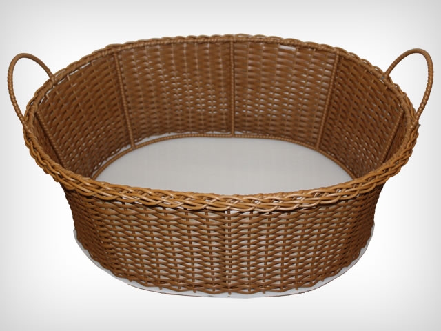 Expositor Oval com 2 Alças – Cor Marrom