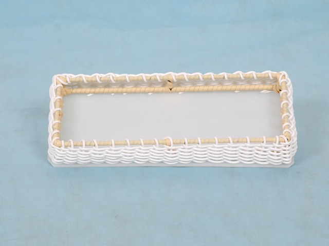 expositor vime branco marfim