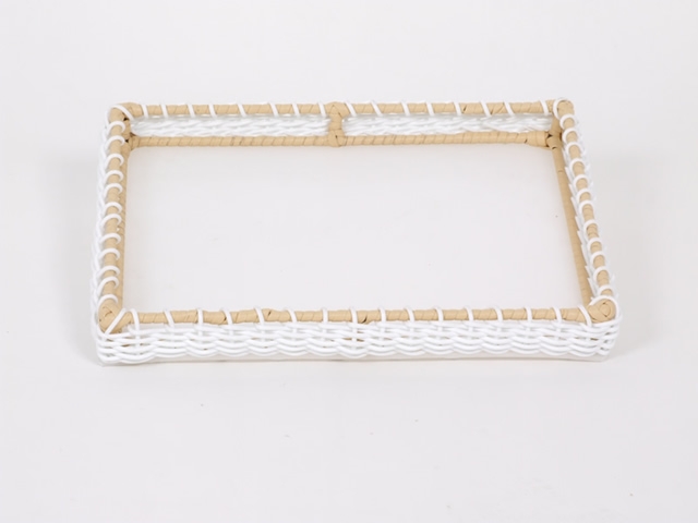 expositor vime baixo branco